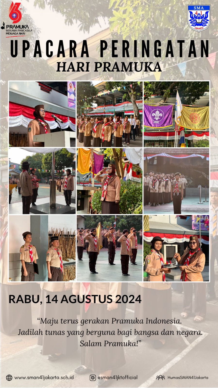 UPACARA HUT PRAMUKA KE 63