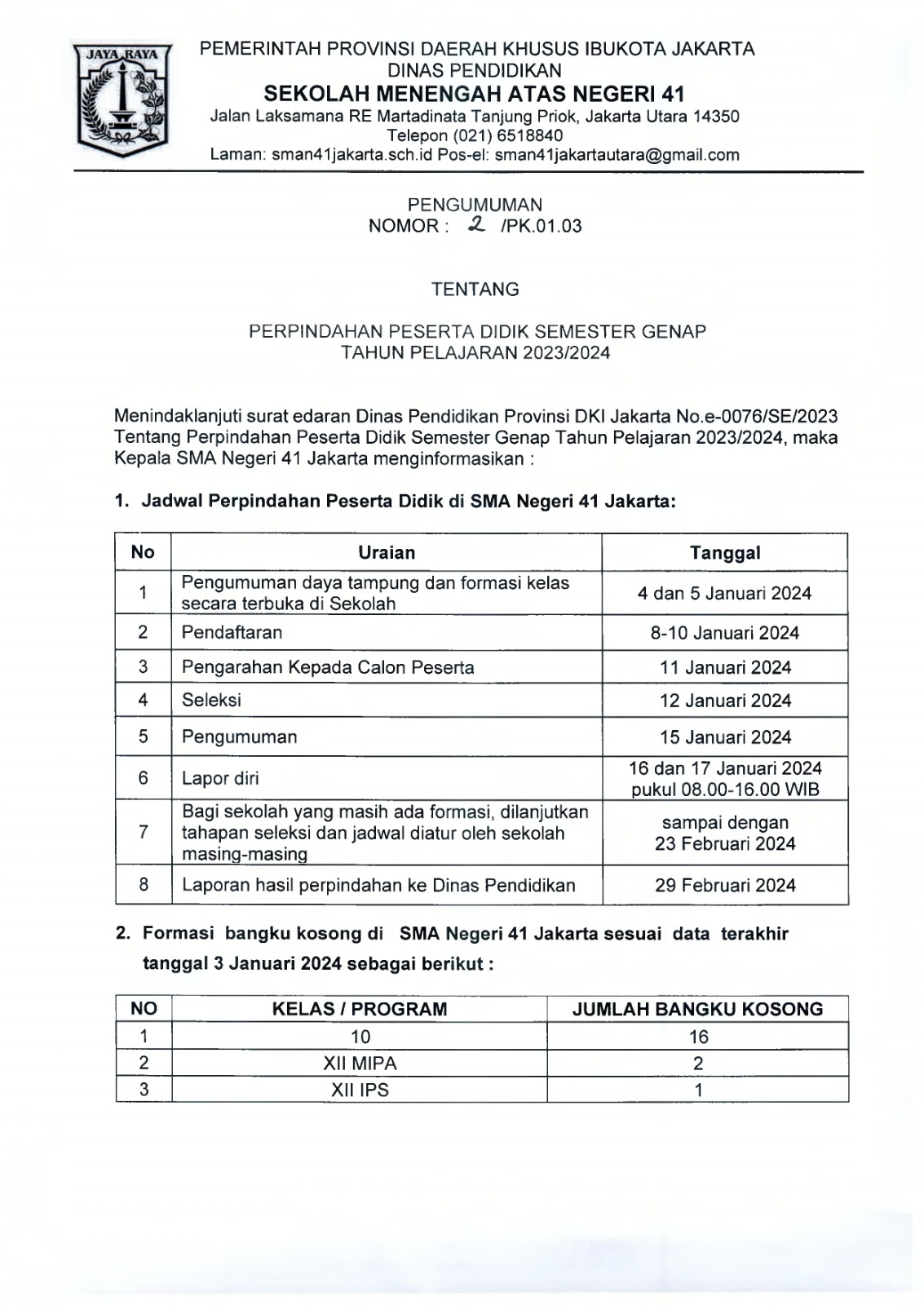INFORMASI TENTANG PERPINDAHAN MASUK PESERTA DIDIK TAHUN 2024